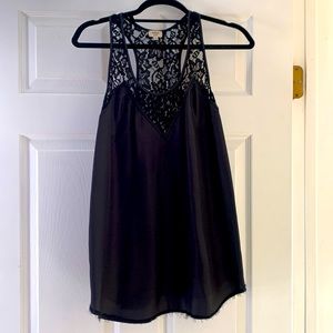 Aritiza Black Silk Top size small